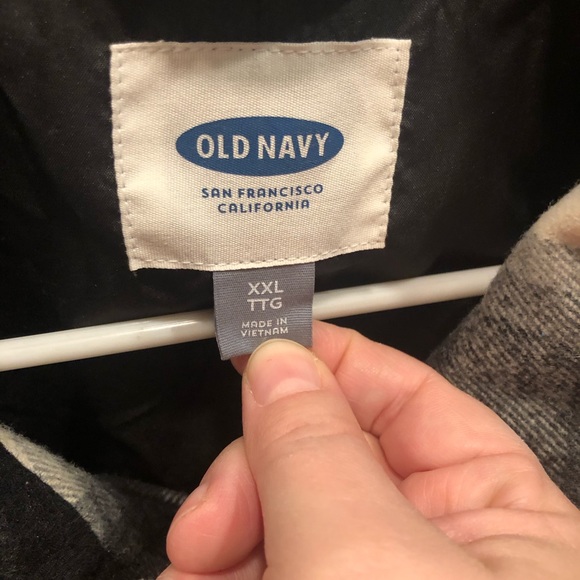Old Navy XXL Plaid Peacoat - Picture 2 of 5